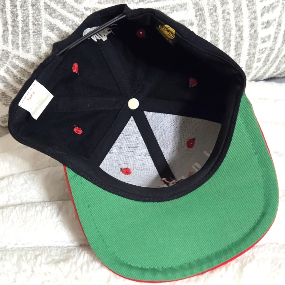 Vtg‎ 90s NIKE Air Jordan Jumpman Wool Snapback Hat Chicago Bulls Cap Bred EUC